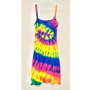 Vibrant Tie Dye OS Fitted Dress